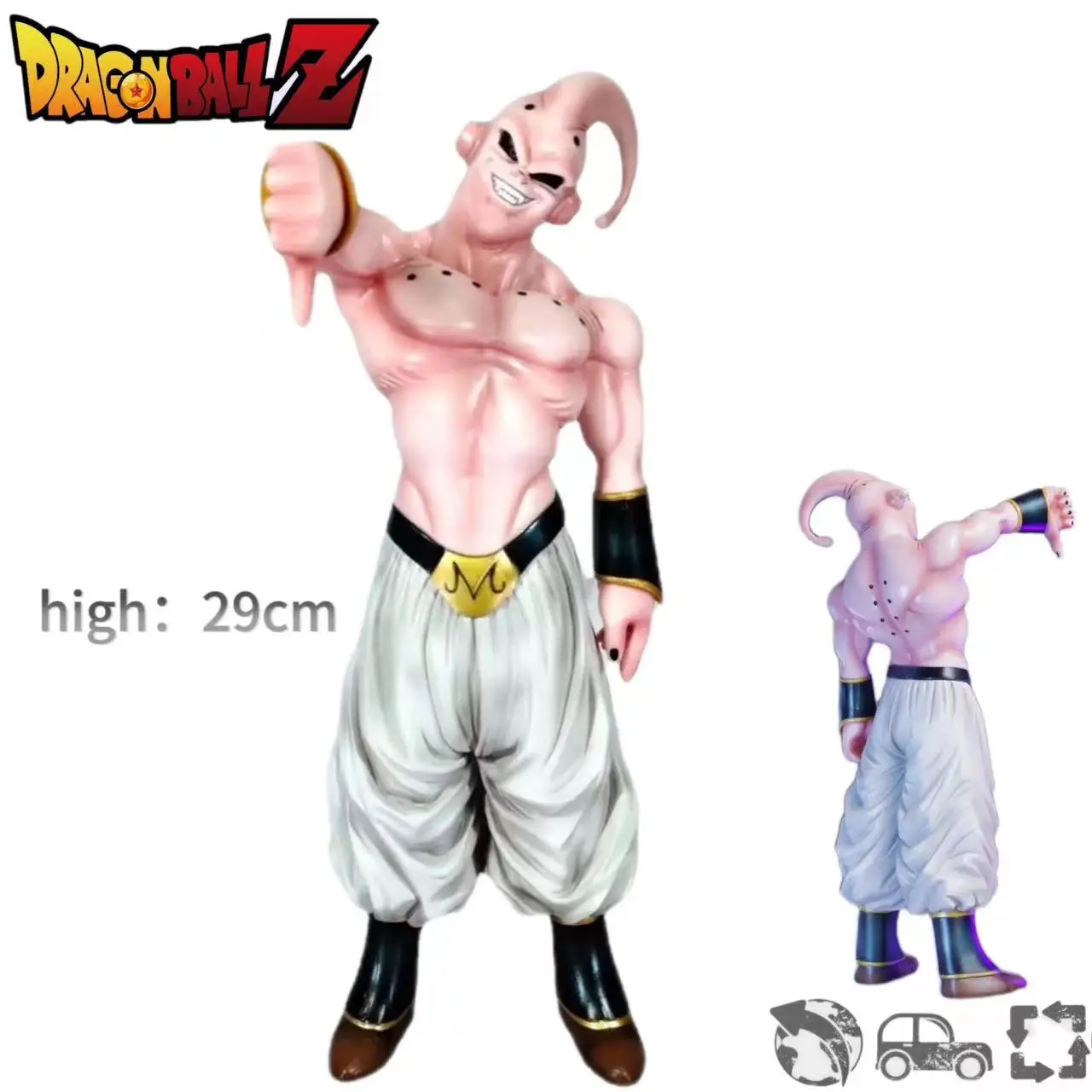 

34CM Anime Dragon Ball Super Buu Figure Led Eyes Majin Buu Figurine PVC Action Figures GK Statue Collection Model Toys Gifts