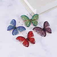classic jewelry butterfly brooches vintage pins rhinestone delicate brooches for women bridal gift dress accessories elegant pin