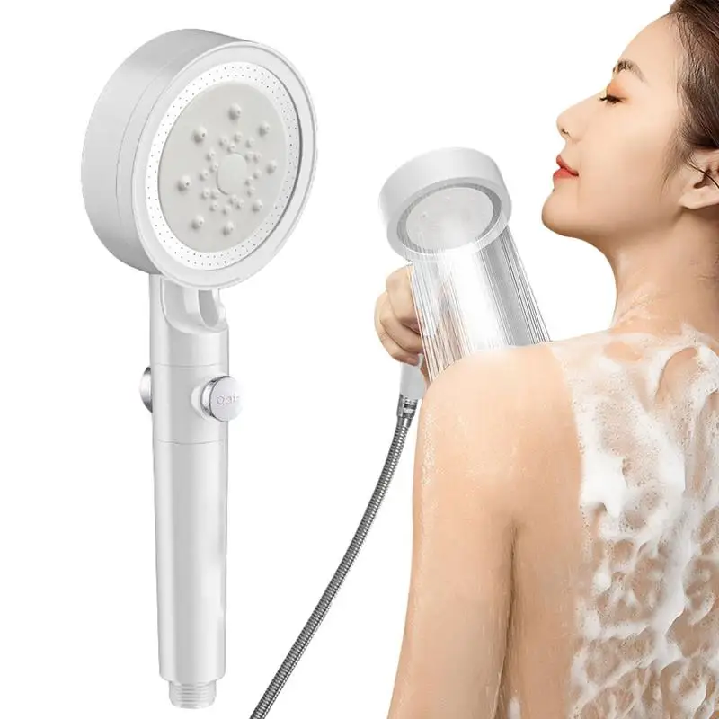 

Ручная насадка для душа с 5 режимами мощная и водосберегающая насадка для душа для ванной комнаты Универсальная насадка для дождливого душа для домашних аксессуаров