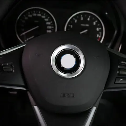 KIQI 1 шт. алюминиевый сплав автомобильный Стайлинг рулевое колесо круглая отделка стикер для BMW X1 F48 2016 2017 2018 2019 2020 аксессуары