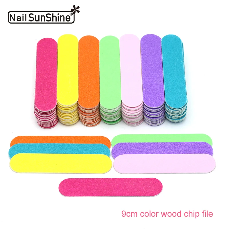 100 шт. мини 9 см деревянная пилочка для ногтей аксессуары моющиеся легко носить с собой толстый маникюрный лак буфер для ногтей шлифовальные инструменты