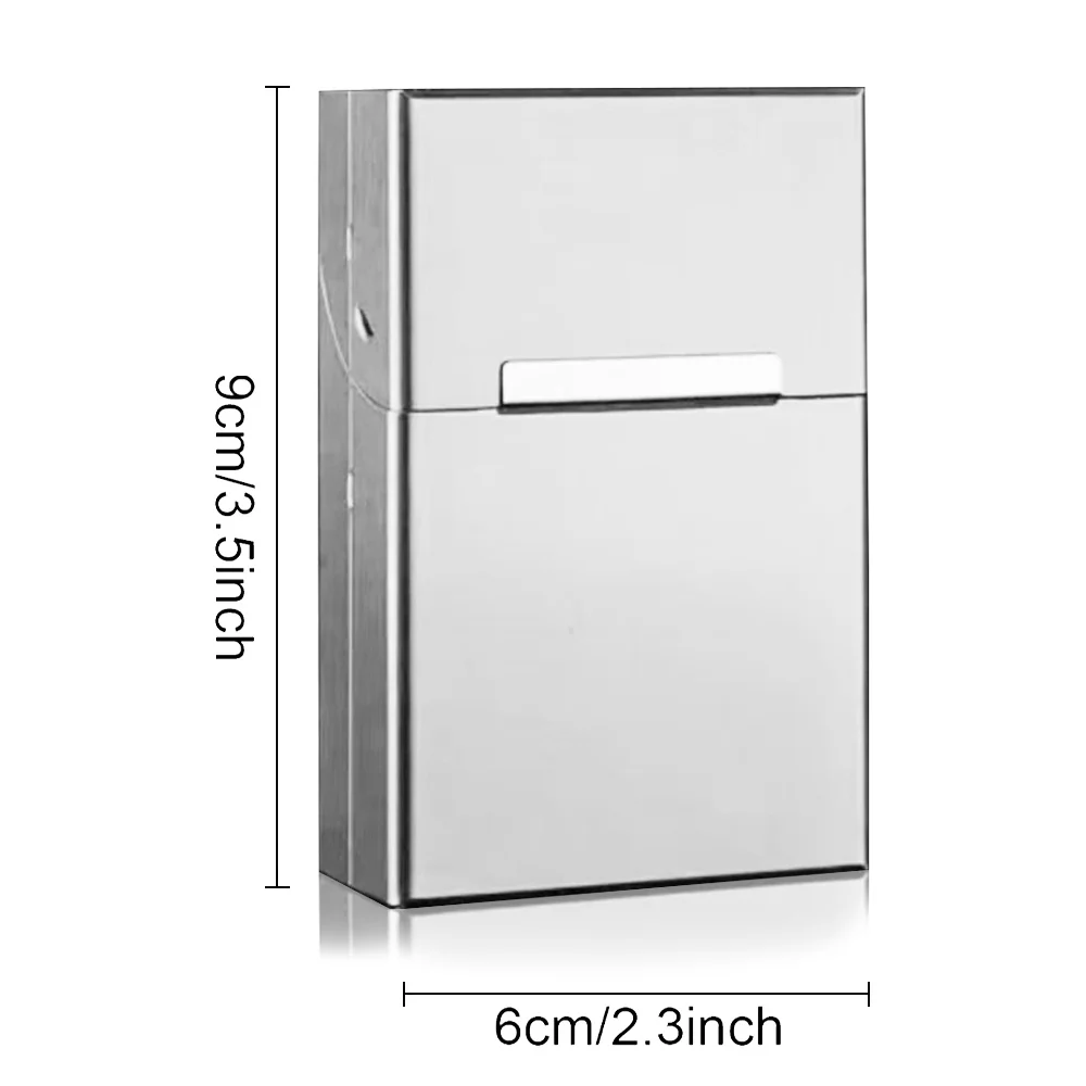 Металлический флип-чехол для сигарет портативный 20 шт. контейнер хранения с