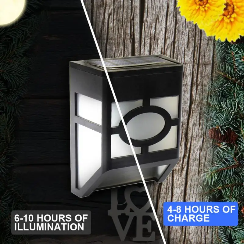 

LED Retro Solar Wall Lamp LED Pane Light Outdoor Garden Landscape Fence Yard Lamp Automatic Solar Wall Light Corridors