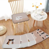 funny cat white cats taste red wine european meditation cushion stool pad dining chair tatami seat cushion anti slip seat mat