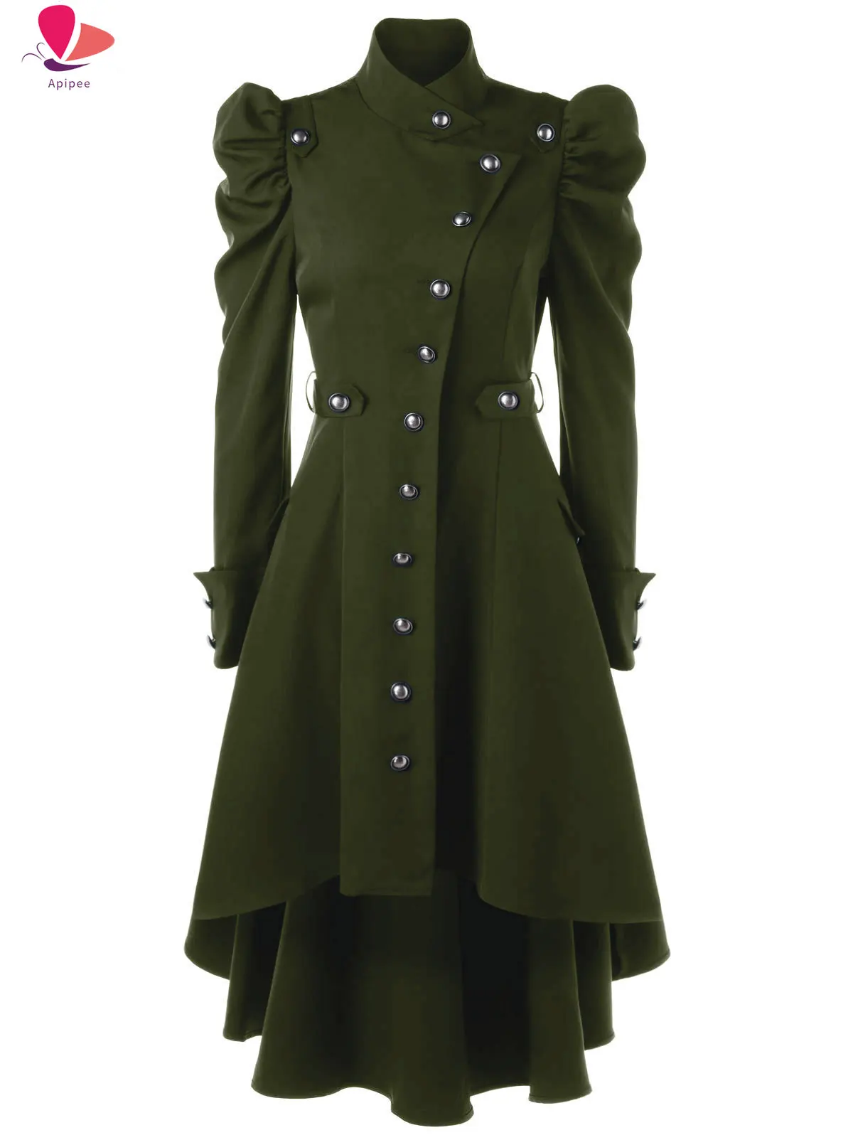 

Новинка 2023, модное шерстяное пальто с воротником-стойкой, женское осенне-зимнее пальто, приталенное синее пальто, шерстяной Тренч, пальто, ветровка