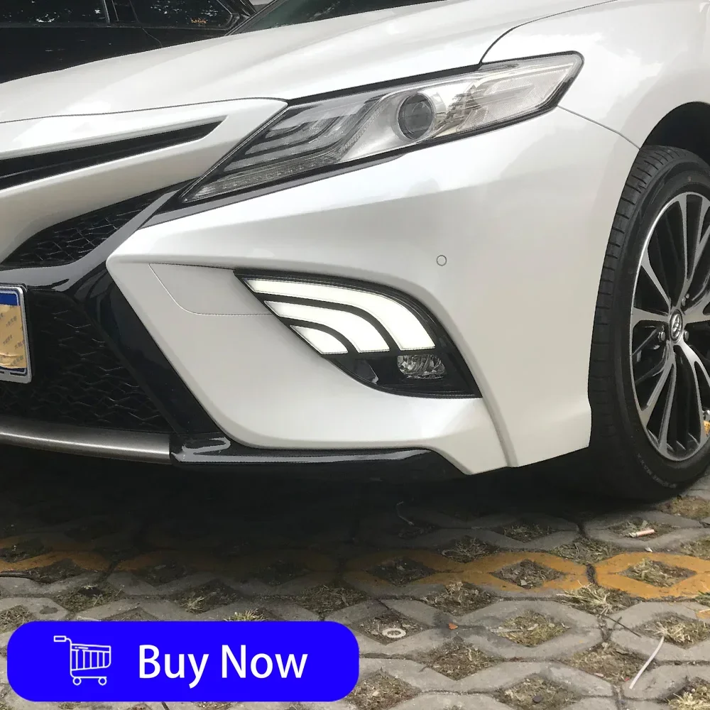 Для Toyota Camry 2018-2019 передний бампер обновленный светодиодный динамический дневный