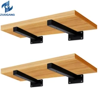 2pcs 10 40cm length black white wall mounted shelf bracket heavy duty bench table support shelf bracket furniture