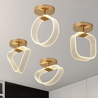 modern led ceiling lamp creative nodic home decor lights for living room corridor hallway aisle cloakroom black gold lutres