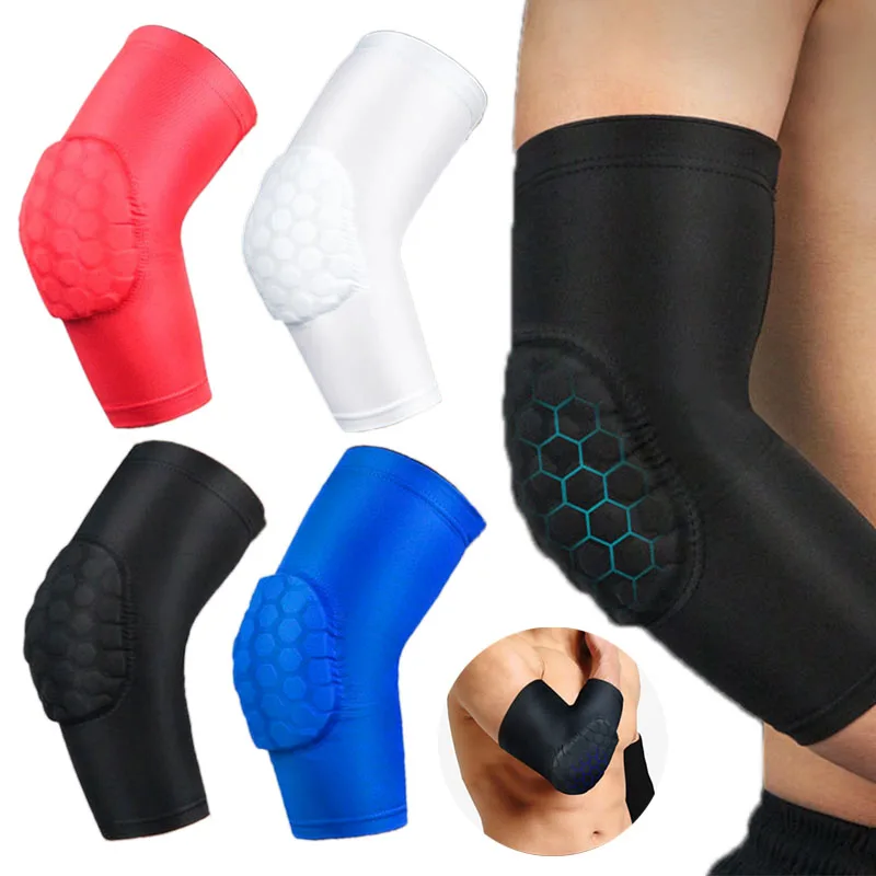 

Honeycomb Anti-collision Arm Elbow Pad Joint Elbow Brace Sun Protection High elastic Breathable Sports Arm Protector Sleeve