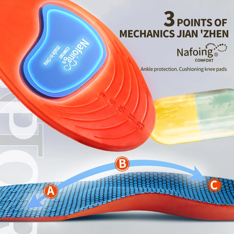 2022 Sports Elasticity Insoles For Shoes Sole Technology Shock Absorption Breathable Orthopedic Insoles For Feet Running Insoles