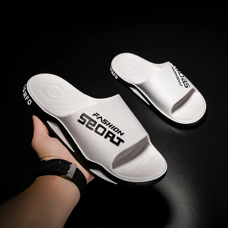 

Men Slippers Outside Beach Sandals Summer Outdoor Home Slipper Bathroom Non-slip Thick Soled Men Shoes Flip Flops