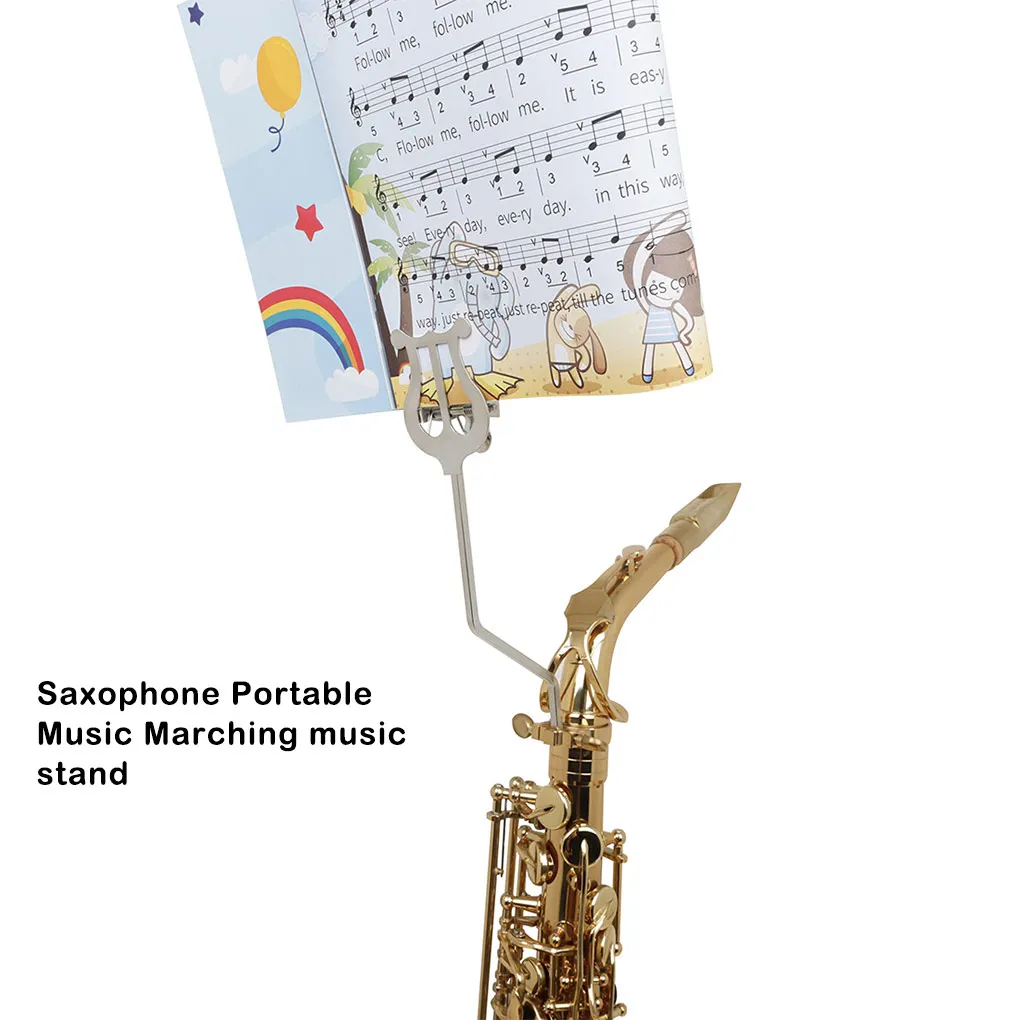 

Музыкальная подставка с зажимом для саксофона, держатель для музыкальных листов, фиксирующий графический инструмент, короткое зажимное ус...