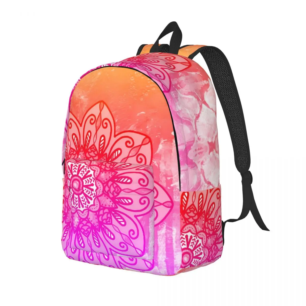

Рюкзак в стиле ретро с радужной мандалой, повседневные женские дорожные дышащие школьные ранцы с принтом лотоса, индивидуальный рюкзак