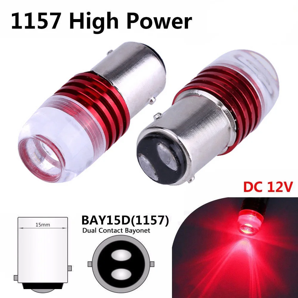 2X 1157 BAY15D Car Tail Stop Brake Light 1154 2057 2357 2397 LED Bulb Red High Quality New Auto Taillight Stop Lamps Brake Light