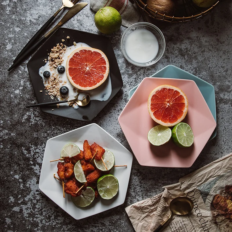 Простота шестисторонняя матовая Милая креативная Бытовая Посуда Детская