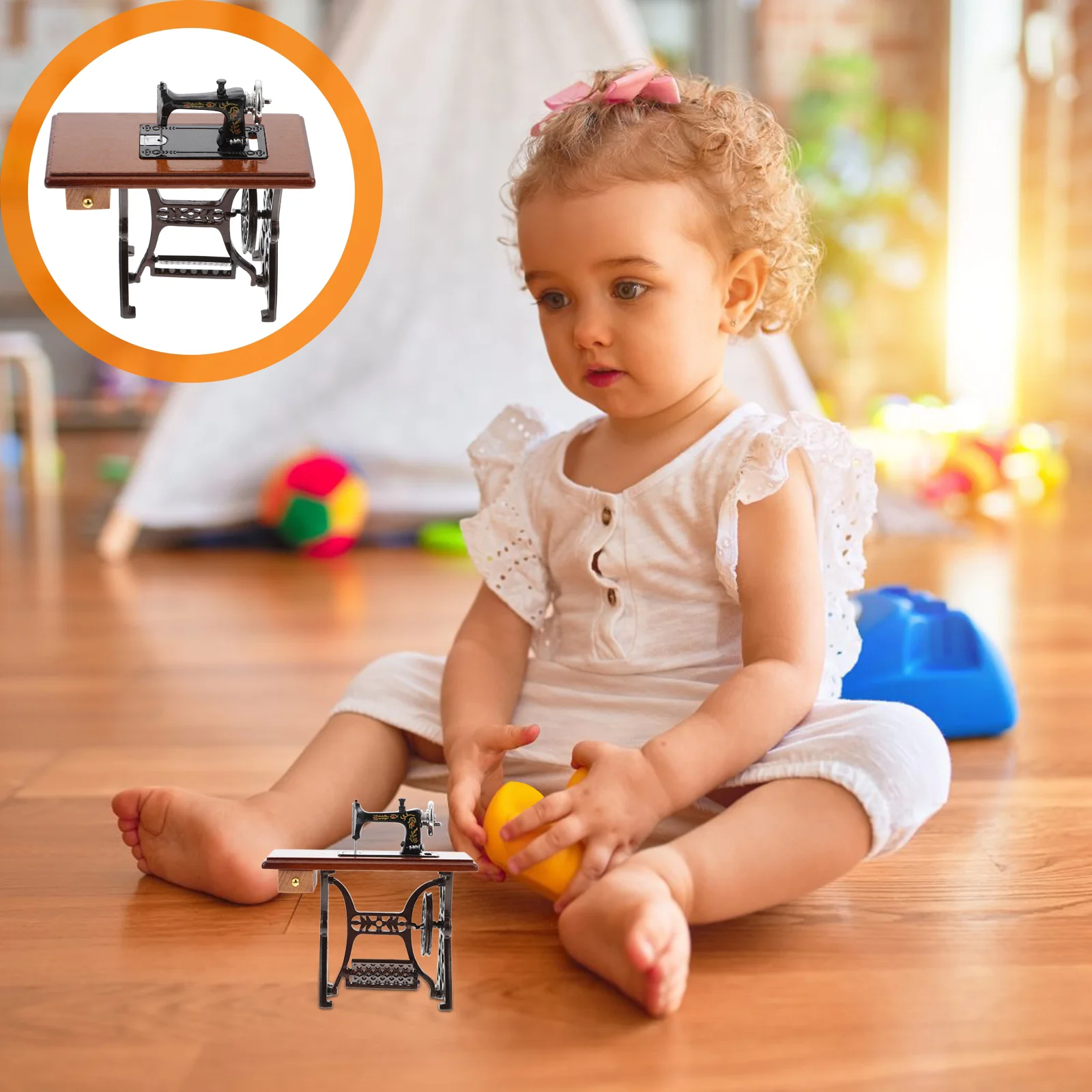 

Miniature Scene Model Sewing Machine Collection Kid Pretend Miniature Sewing Machine Sewing Machine