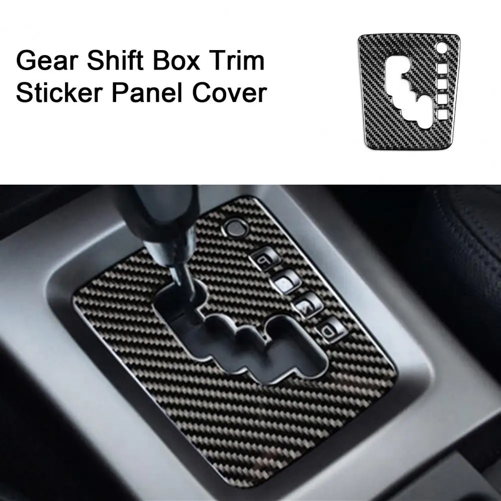 

Наклейка на панель переключения передач, самоклеящаяся декоративная Автомобильная панель переключения передач из углеродного волокна, бо...
