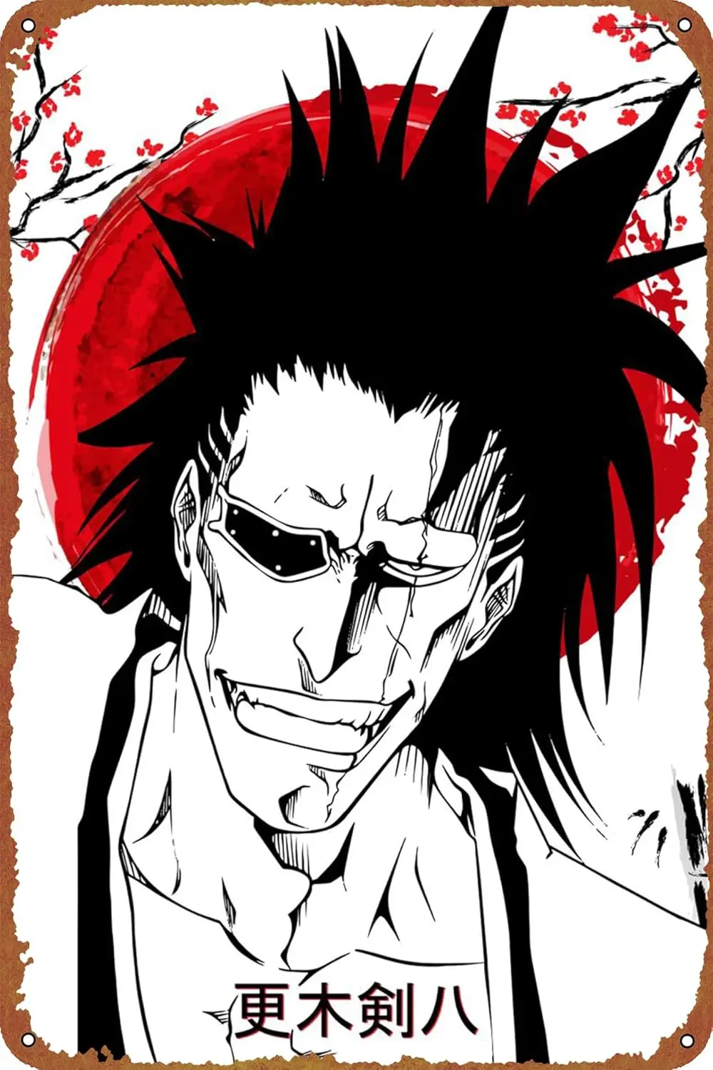 Кенпачи Закала постер фильма металлическая жестяная вывеска настенный декор