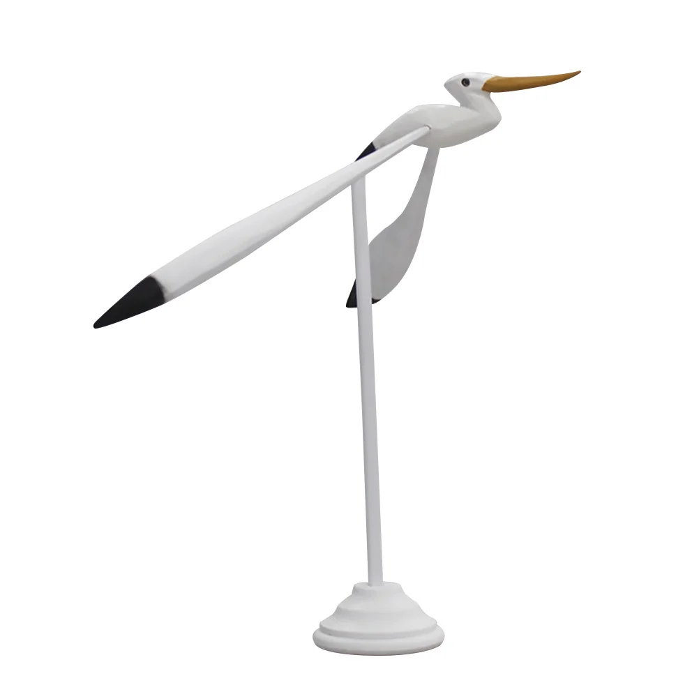 

Seagull Figurine Ornament Coastal Bird Nautical Statue Sculpture Beach Wooden Decor Balance Wood Pelicans Desktop Mediterranean