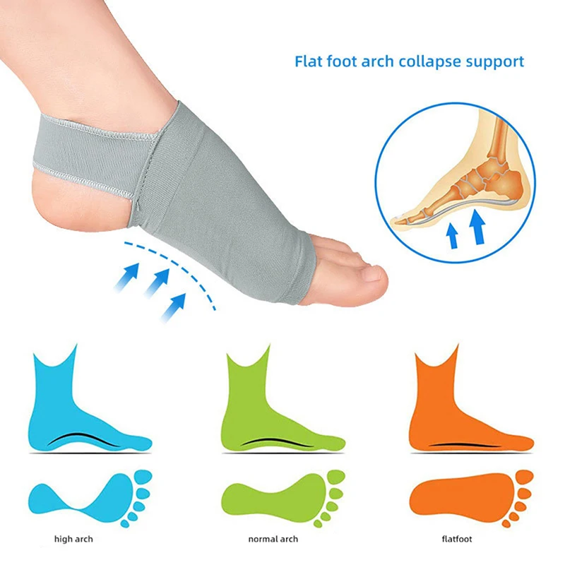 

1Pair Arch Support Sleeves Plantar Fasciitis Heel Spurs Strap Flat Feet Relieve Pain Sleeve Socks Orthotic Insoles Pad