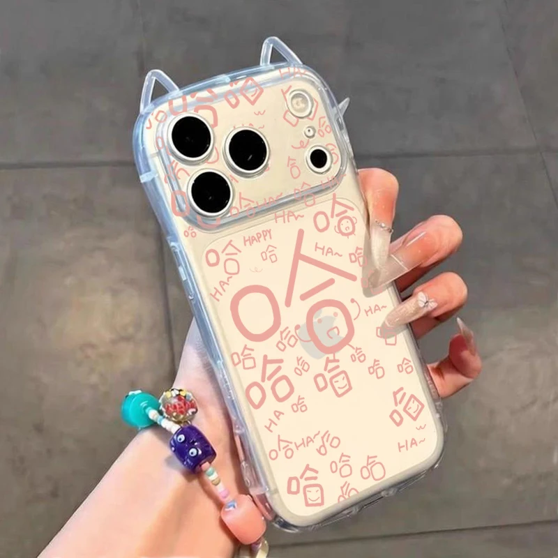 Фото Прозрачный чехол для телефона с 3D-ушками кошки и смайликом для POCO X8PRO Max X7 X6, мягкий чехол для Xiaomi 17 PROMAX 15, для Redmi Note 15 Pro 14 13 Pro №3