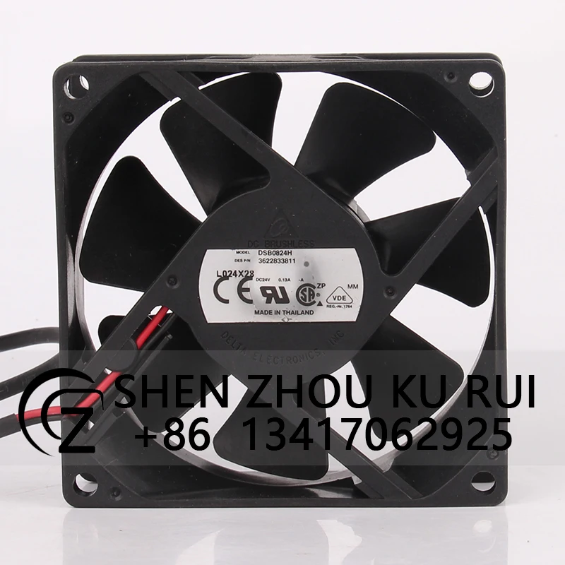 

Case Fan for DELTA DSB0824H 80*80*24MM 24V 0.13A Large Air Volume Industrial Control Machine Inverter Cooling Fan