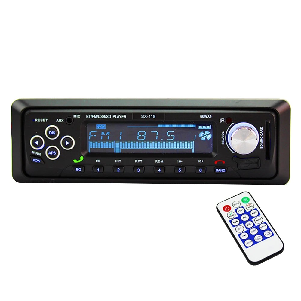 

SX-119 Car Bluetooth Card Machine Bluetooth Hands-Free MP3 Car Radio Player DAB+