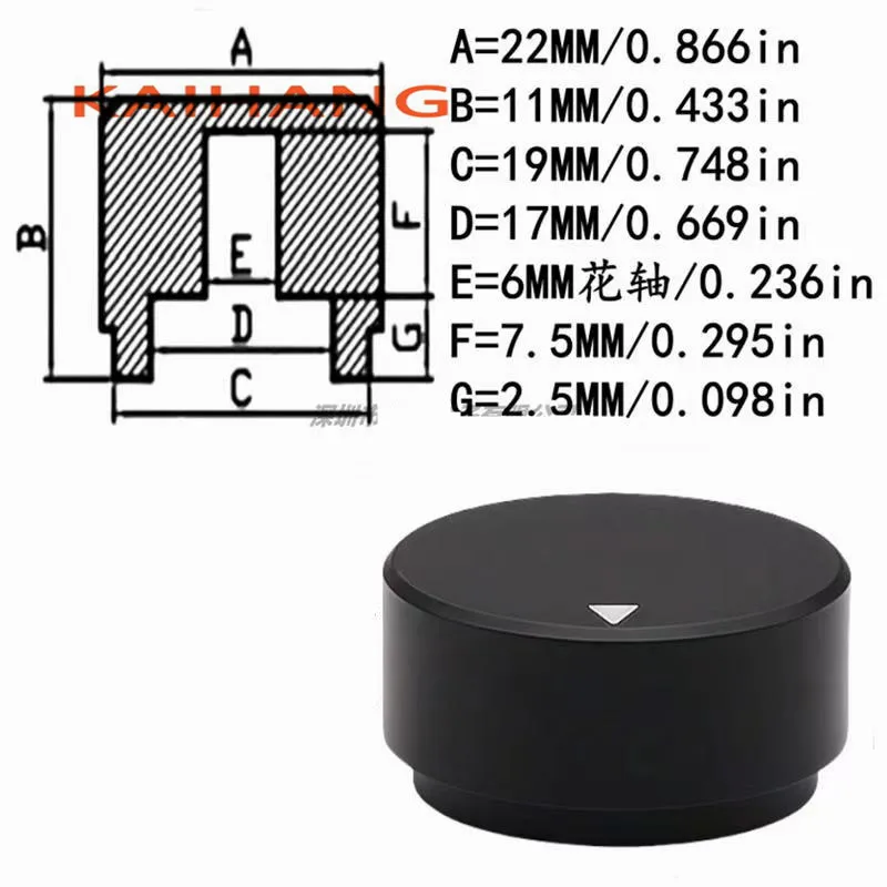 1 шт., процесс пескоструйной обработки из алюминиевого сплава, красочная ручка, ручка потенциометра, ручка энкодера, HIFI, крышка ручки усилителя, гитарные ручки 22x11 мм