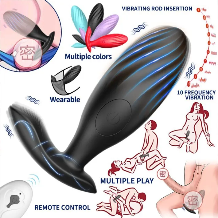 

Remote Control Jumping Egg Wearing Vibration Anal Plug Penis Clitoris Massager Masturbation Vibrator Sex Toys for Men and Women