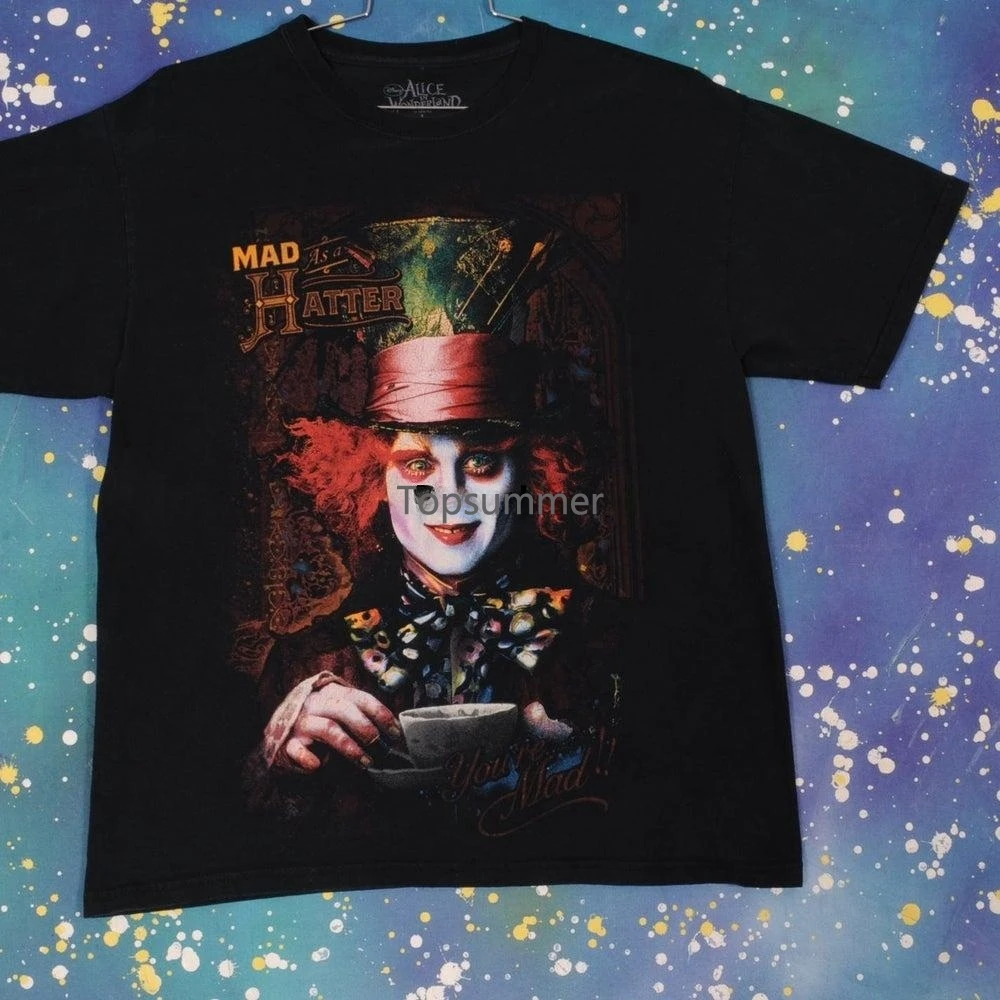 

Mad Hatter Alice In Wonderland T Shirt Johnny Depp Size L