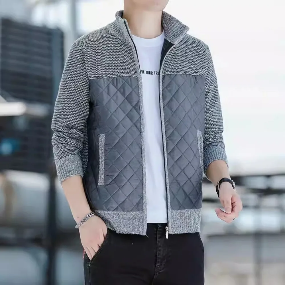 Мужские повседневные свободные свитера кардиган свитшоты на молнии мужской с