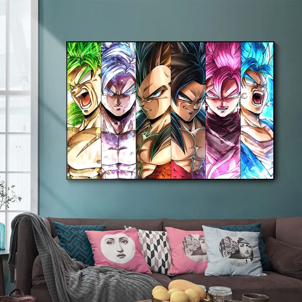 

Japanese Classic Anime Dragon Ball Canvas Painting Wall Art Goku Posters and Print Pictures Living Room Home Decoration Cuadros