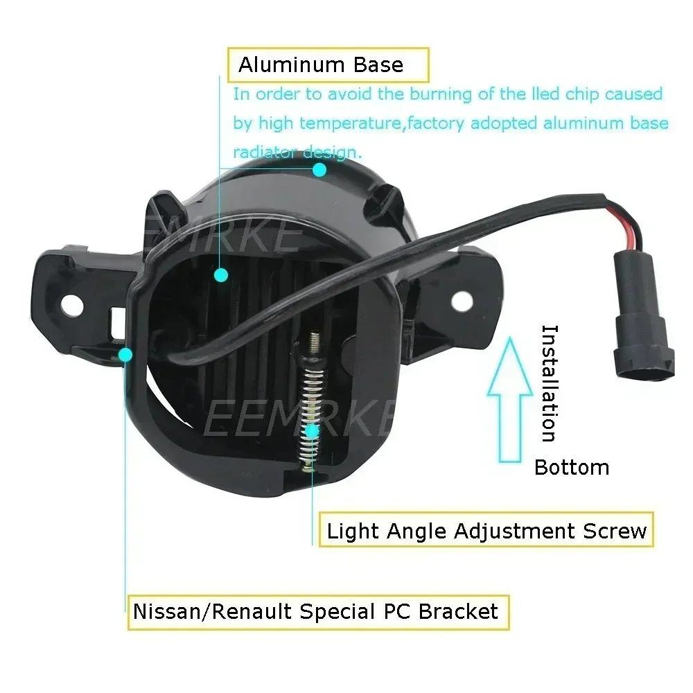 Фото Обновление светодиодных противотуманных фар 30 Вт 12 В для Nissan Sentra V B15 2005 2006 с вырезанными линзами DRL PTF Передняя противотуманная фара в сборе №4