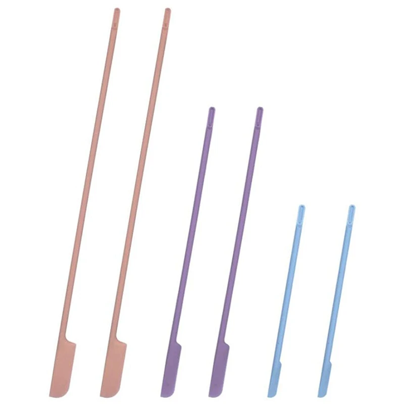 

Last Drop Beauty Spatula Bottle Scraper, 6Pcs 3 Size Multicolor Silicone Makeup Spatulas