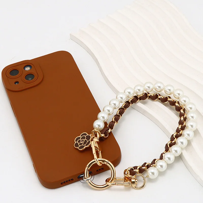 Корейская жемчужная камелия цепочка для мобильного телефона модная женская и