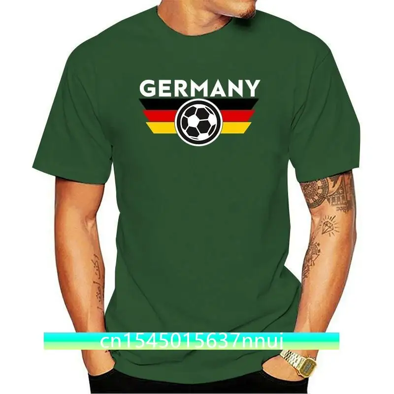 

New 2021 2021 Summer Men'S 100% Cotton Basic Style O Neck T Shirt Germany Jersey Shirt Deutschland World Fussball German Tee