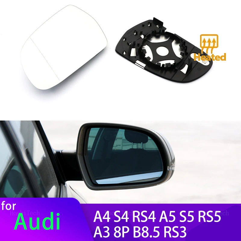 

Rearview Mirror Glass Door Wing Mirrors Heated Side Mirror Glass for Audi A4 S4 RS4 B8.5, A5 S5 RS5 B8.5 10-16, A3 8P RS3