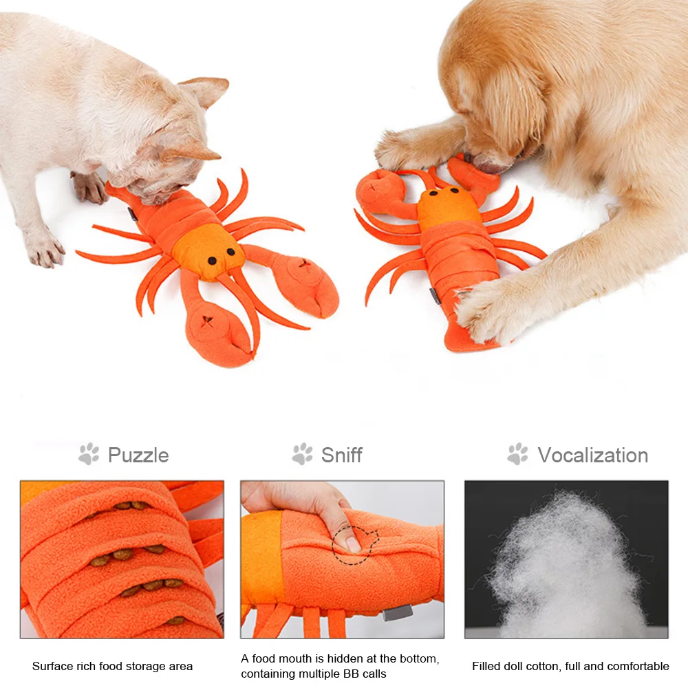 

Большой Лобстер для щенков обучение мозгу портативный с внутренним вокализатором Ручная стирка и машинная стирка прочный nerg