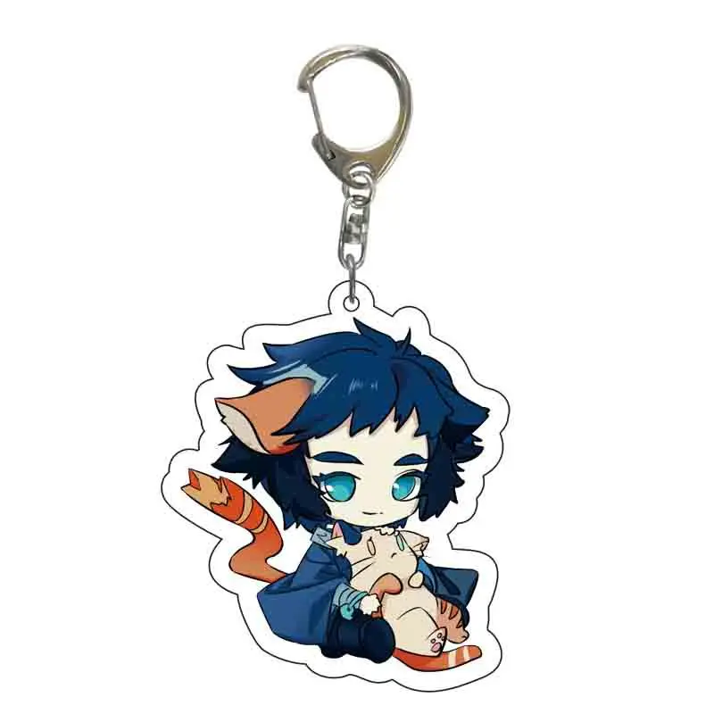 

Demon Slayer Original Anime Keychains For Women Men Bagpack Pendants Accessories Cartoon Figure Acrylic Key Chain Ring Jewelry