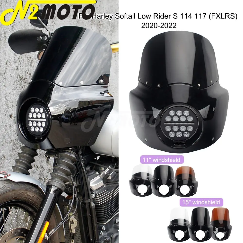 

Фара головного света в клубном стиле, обтекатель Φ w/5,75 '', фара ближнего/дальнего света для Harley Softail Low Rider S 114 117 2020-2022