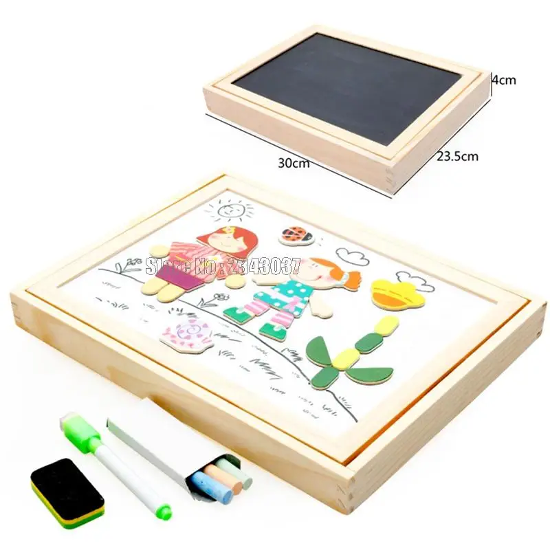 Многофункциональный Развивающий пазл с животными из джунглей деревянный