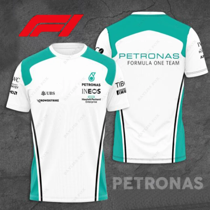 

2023 F1 Racing T-Shirt Formula One Petronas Motorsport Team Car Fans Men's Summer Quick Dry Breathable Jerseys