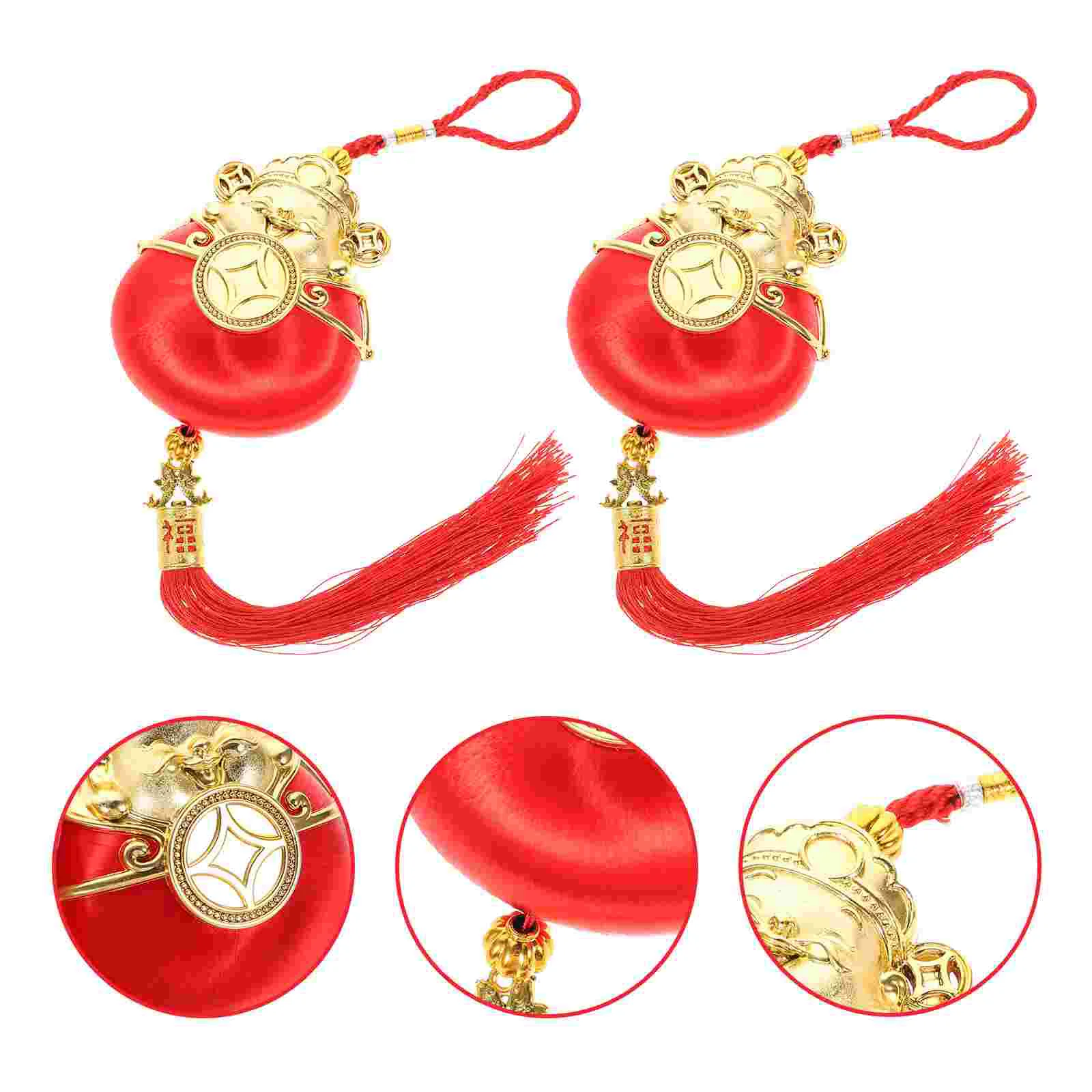 

2pcs New Year Hanging Decors Festive New Year Decor Chinese Style of Wealth Ornaments