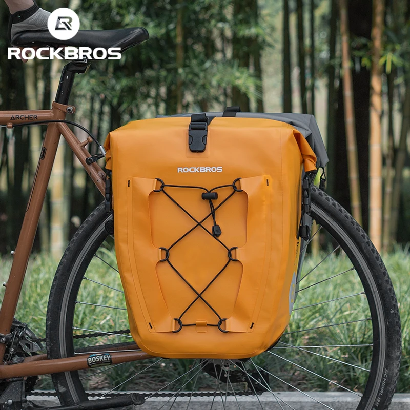 

Водонепроницаемая велосипедная сумка Rockbros, дорожная сумка 25 л, 2023, на заднюю стойку, багажник, 1 шт.