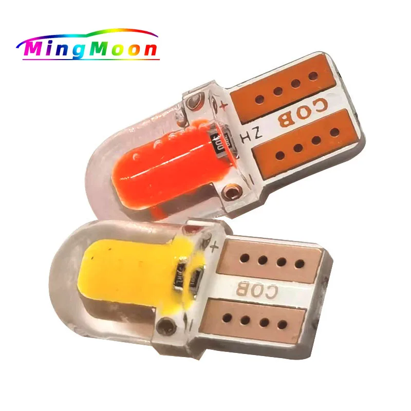 

50 шт. Led T10 w5w 194 168 COB Светодиодная автомобильная парковочная лампа автомобильная габаритная лампа с клиновидным цоколем CANBUS фонарь для номерного знака