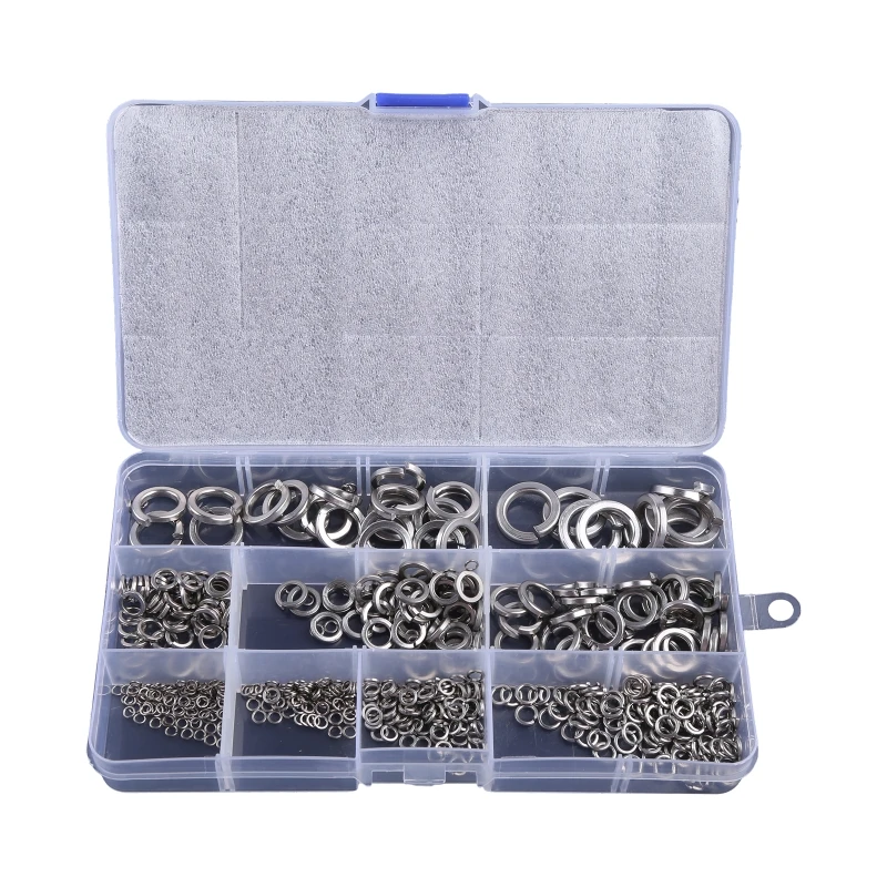 

550pcs Flat Washers for Screws Plain Gasket Assortment 9 Sizes Stainless Steel
