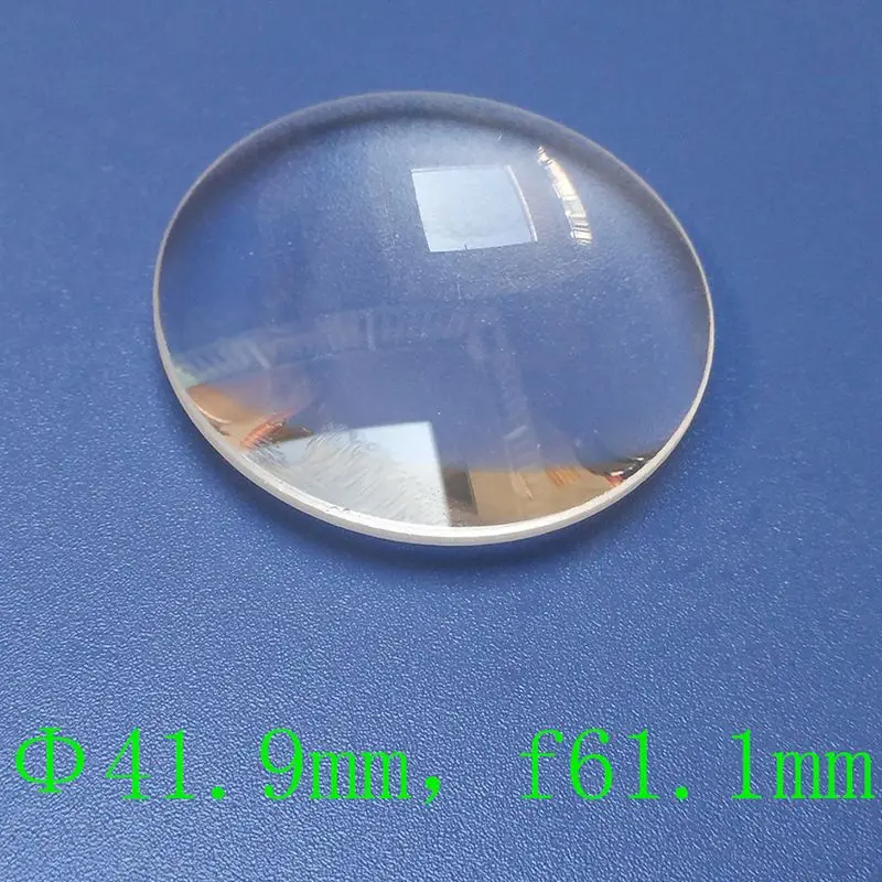 

Оптическая выпуклая линза, увеличительное стекло, фокусные расстояния 61 мм, линзы диаметром 41,9 мм-оптическое стекло K9 для физических классо...