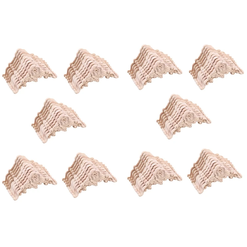 

100 шт., декоративные деревянные фигурки для шкафов