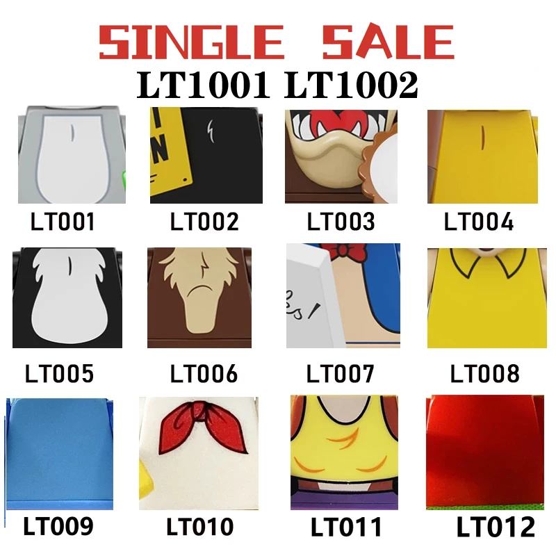 Дешевые Мультяшные кирпичи LT1002 LT1001 кролик утка белка волк - Цена: 309.6