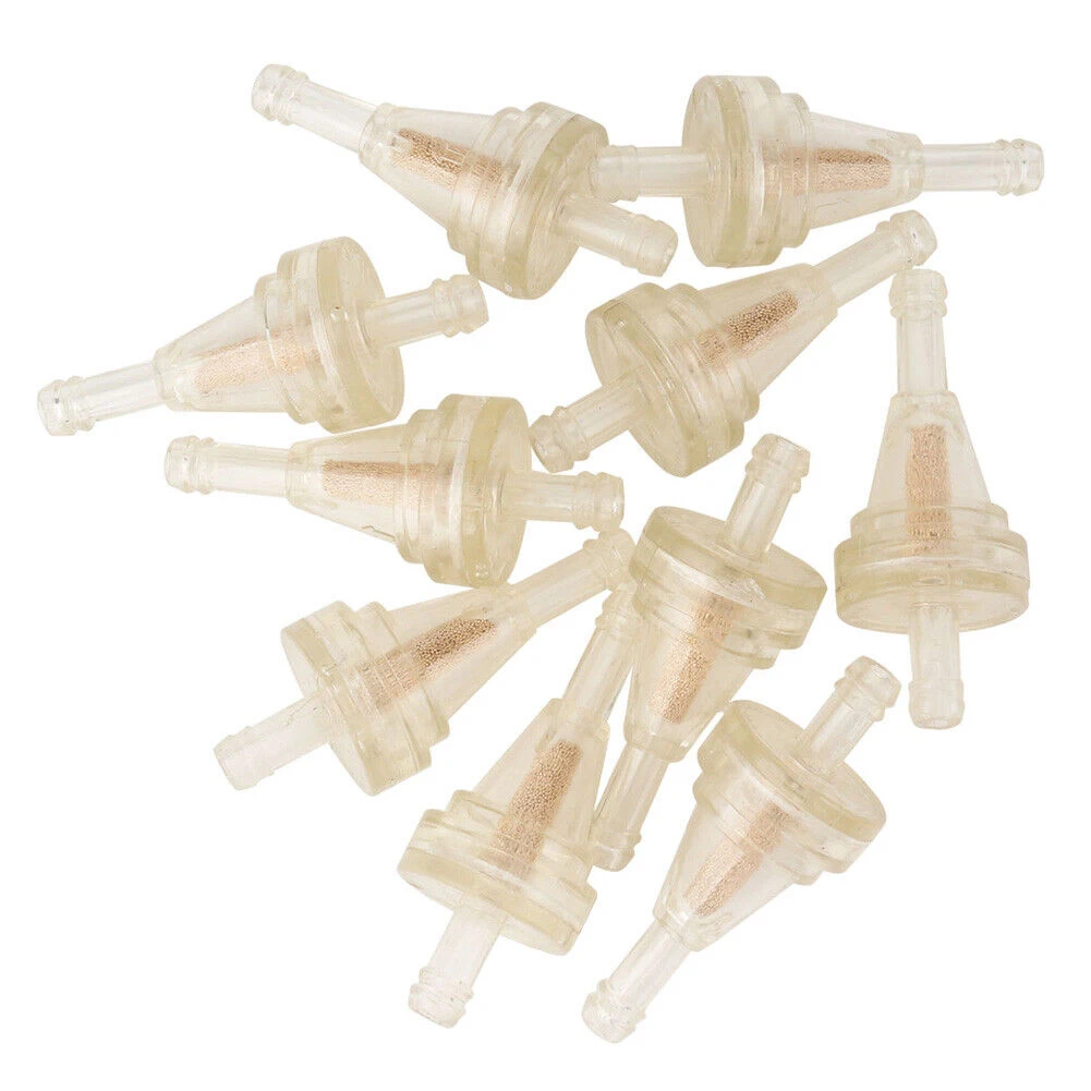 

For Dirt Bike ATV UTV Fuel Filters Inline 1/4 Inch (6.3 Mm) 10pcs Car Accessories Plastic Transparent + Yellow
